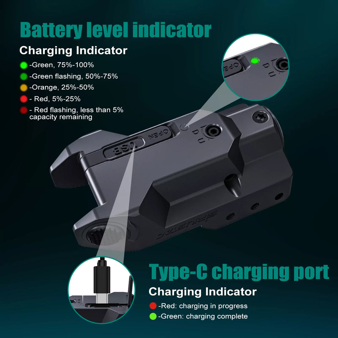 Micro Green Laser to Weapons - 21 mm <tc>Rail</tc> - Recargable