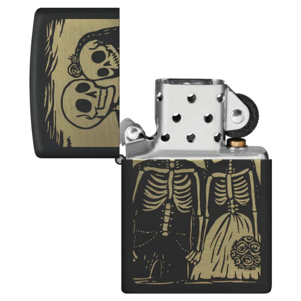 Zippo Skeleton Wedding Design Lighter
