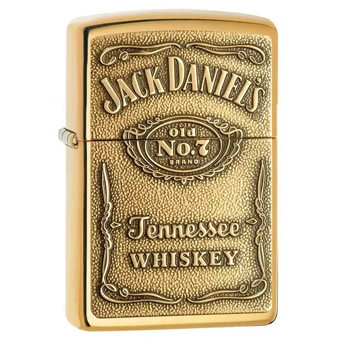Encendedor Zippo - Logotipo de Jack Daniels - Encendedor de color latón