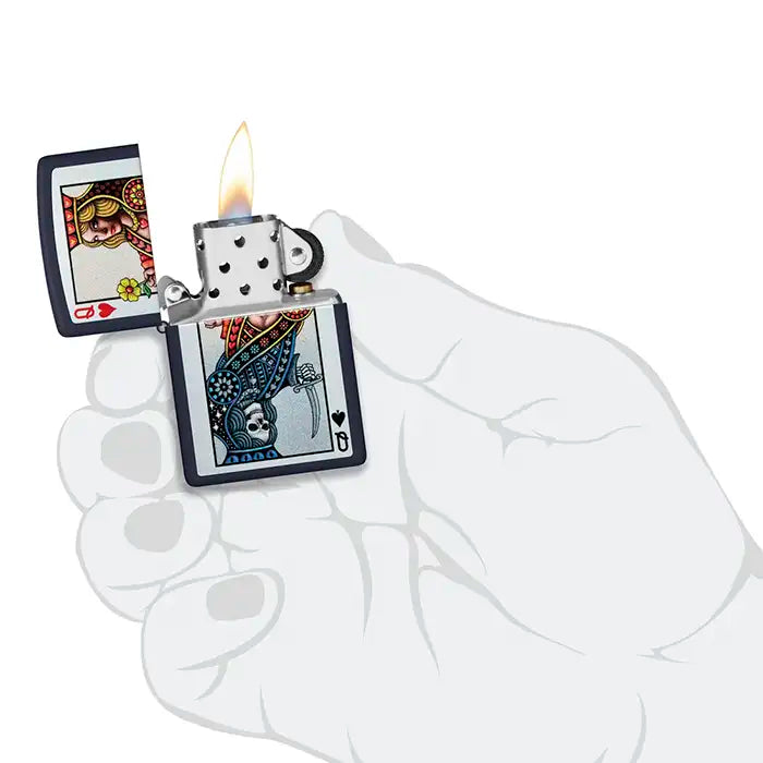 Encendedor Zippo - Diseño Reina de Corazones