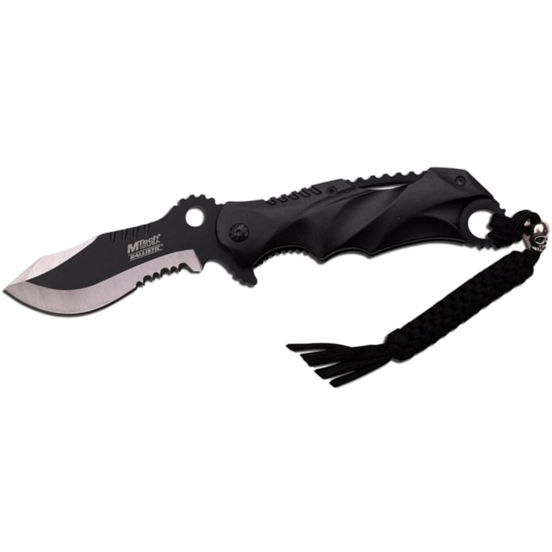 Cuchillo plegable balístico con cordón