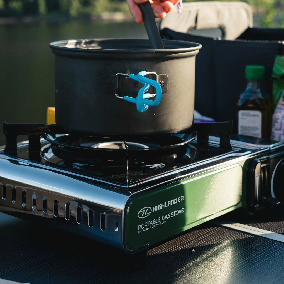 Estufa de gas portátil / cocina de camping - Verde