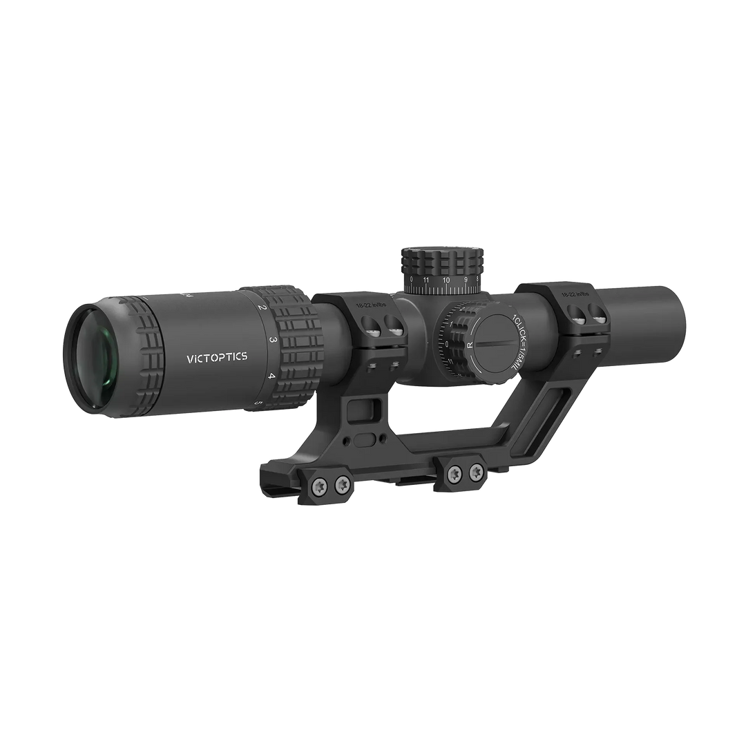 VictOptics S6 1-6x24 LPVO med AR-montasje - Sort - forfra