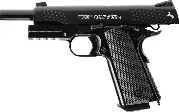 Colt M45 CQBP CO₂ Luftpistol Sort 4.5mm – Blowback og fullmetall - Game-On.no
