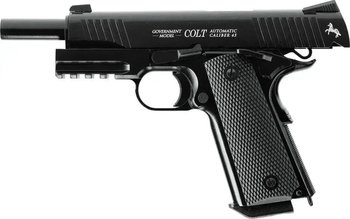 Colt M45 CQBP CO₂ Luftpistol Sort 4.5mm – Blowback og fullmetall - Game-On.no