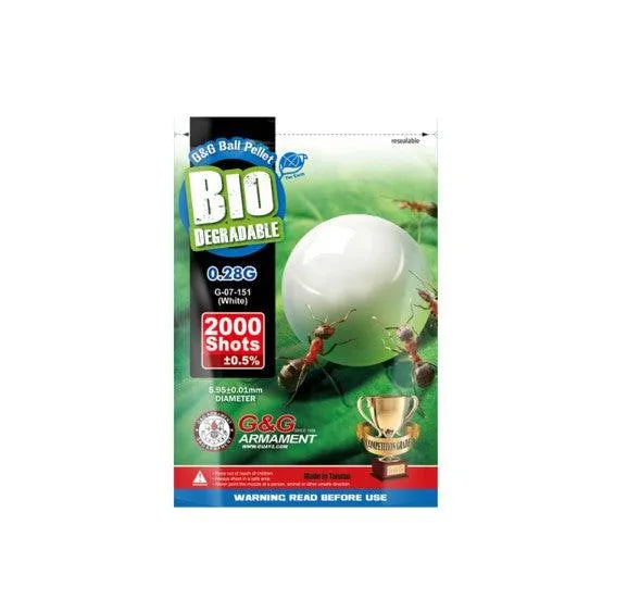 G&G BIO Softgunkuler 0.28g - 2000stk - Game-On.no