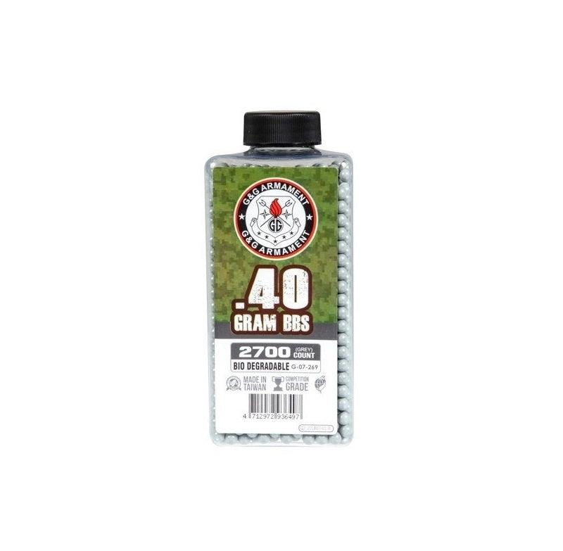 G&G BIO Softgunkuler 0.40g Grey - 2700stk - gameon.eu