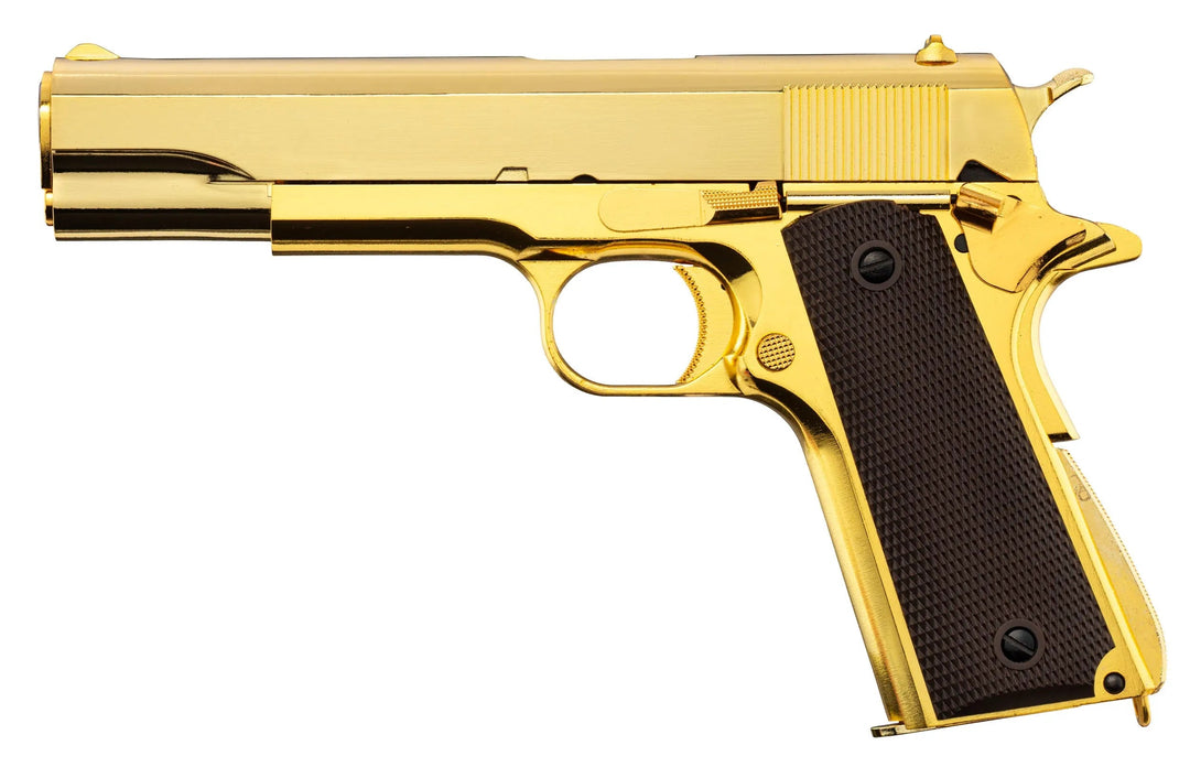 GE - 1911 Full Gold Edition - Gassdrevet Softgunpistol med Blowback - Game-On.no