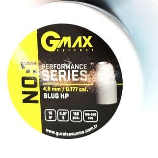 Gmax NO:1 Slugs til Luftvåpen 4.5mm 15gr - 150stk - gameon.eu