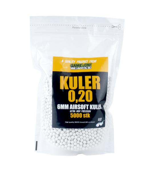 GO! kuler - 0.20g 6mm Airsoftkuler - 5000stk - gameon.eu