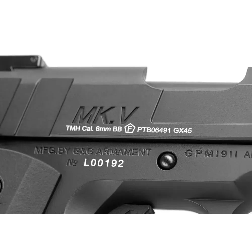 GX45 Mk. V - Gassdrevet Softgunpistol med Blowback - FULL METALL - Game-On.no