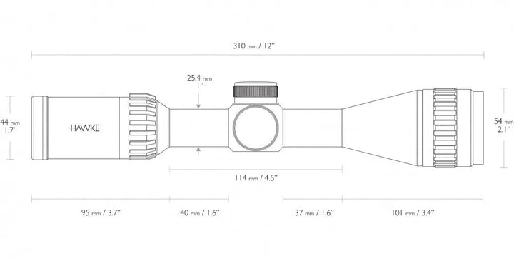Hawke - Airmax 3-9x40 AO AMX Kikkertsikte - Game-On.no