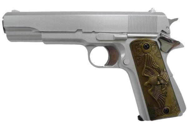 HFC - 1911 Gassdrevet Softgunpistol uten Blowback Sølv Diktator - Game-On.no