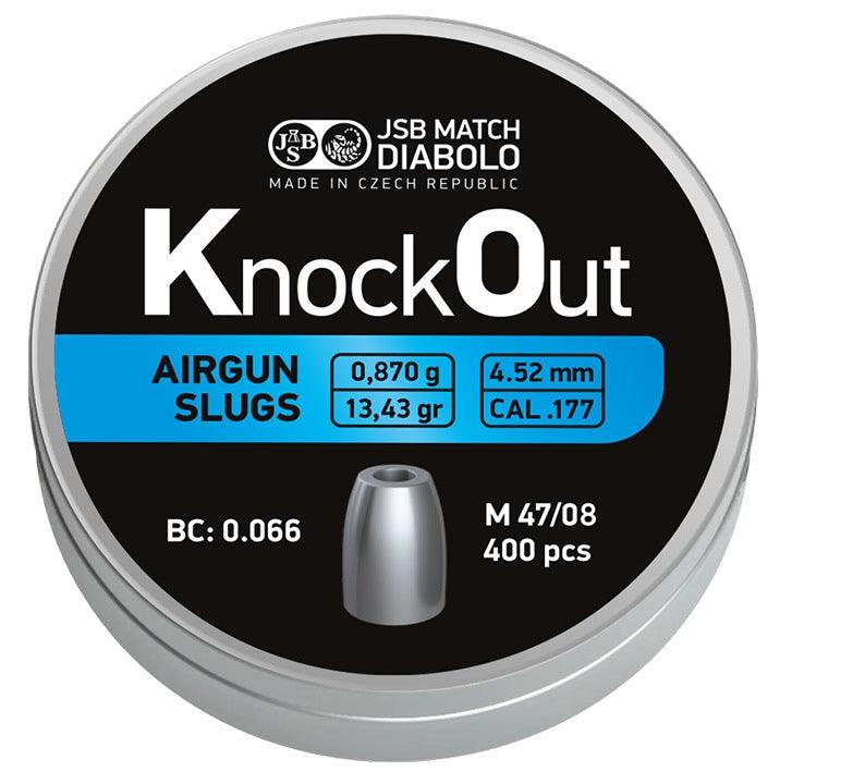 JSB - KnockOut Slugs - 4.52mm(13.43gr) - 400stk - gameon.eu