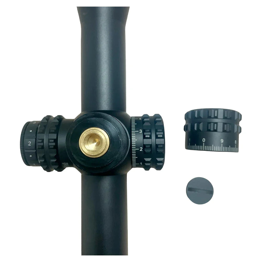 Keck Precision Kikkertsikte 2-12x50 FFPIR 30mm – Zero Stop, MIL, Belyst retikkel