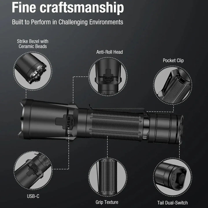 Klarus - XT11GT Pro V3.0 - Kompakt Taktisk Lommelykt - 3300 Lumen - Game-On.no