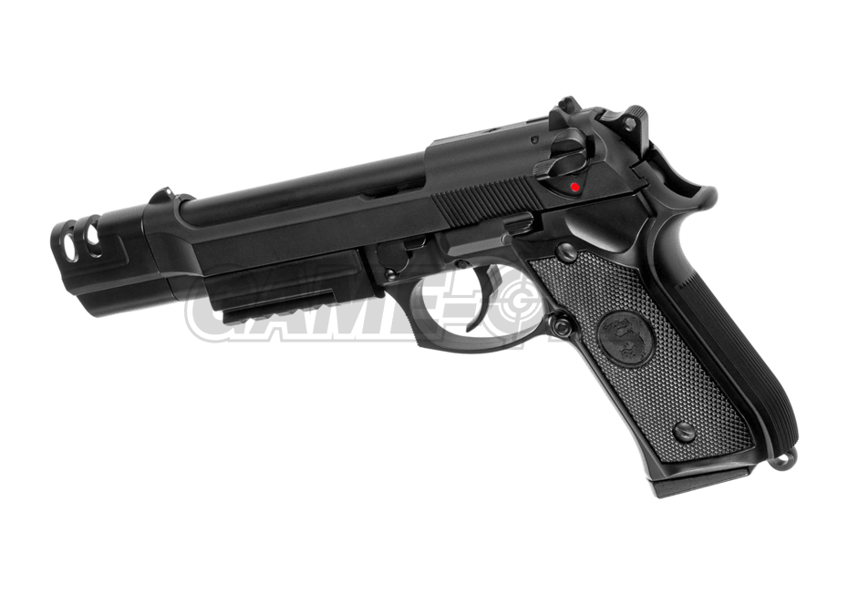 LS - M9 Tactical Gass Softgun med Blowback - Svart - gameon.eu