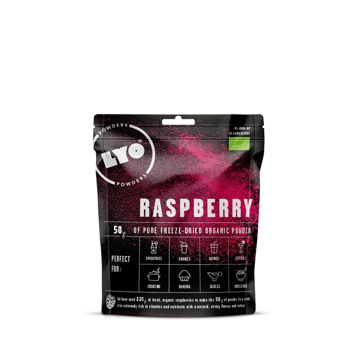 LYOFOOD - Økologisk LYOFOOD Økologisk Bringebærpulver – Superfrukt til smoothie, grøt og baking - Game-On.no