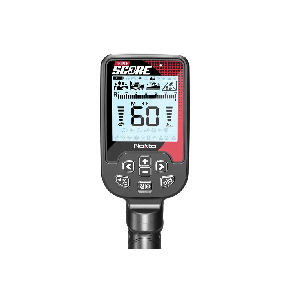 Nokta - Triple Score Pro Metalldetektor - Multifrekvens, IP86, 2 Søkehoder og Bluetooth