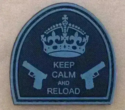 Patch - keep Calm and Reload - Svart - Game-On.no