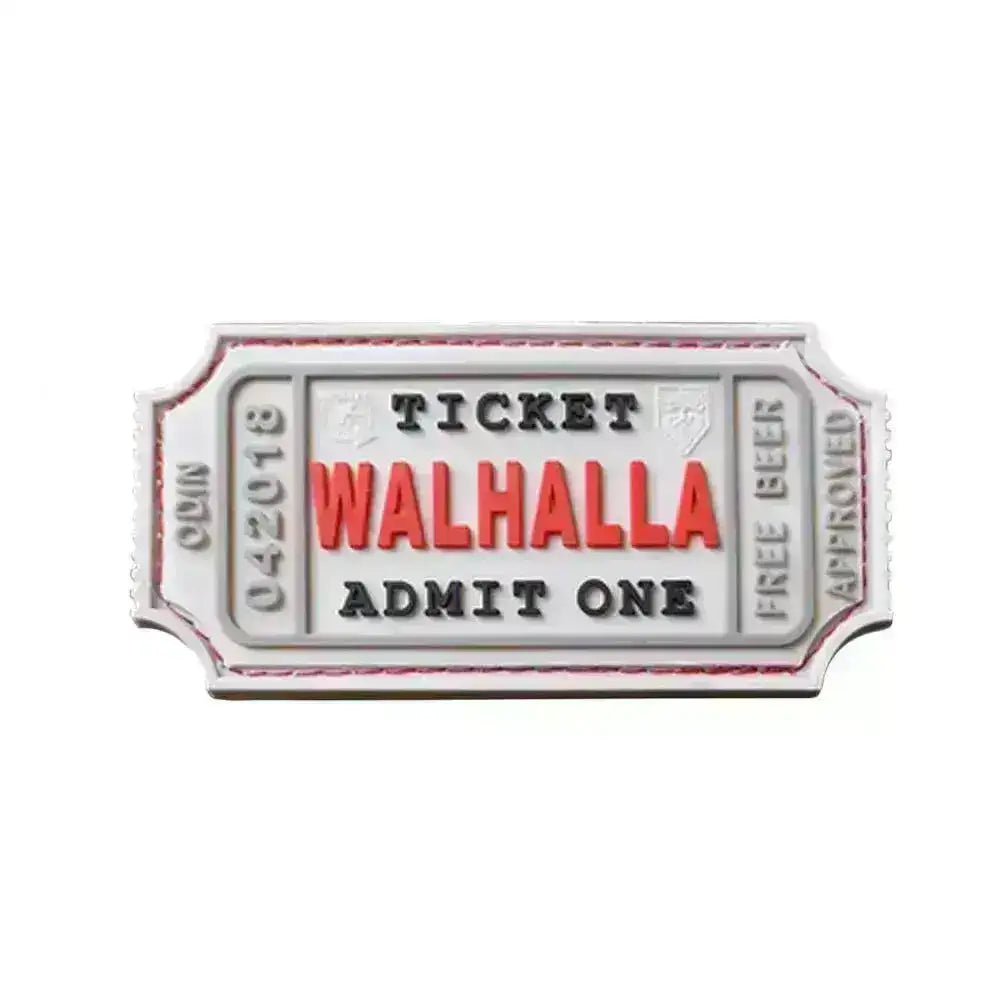 Patch - Large Walhalla Ticket Rubber - Hvit - Game-On.no