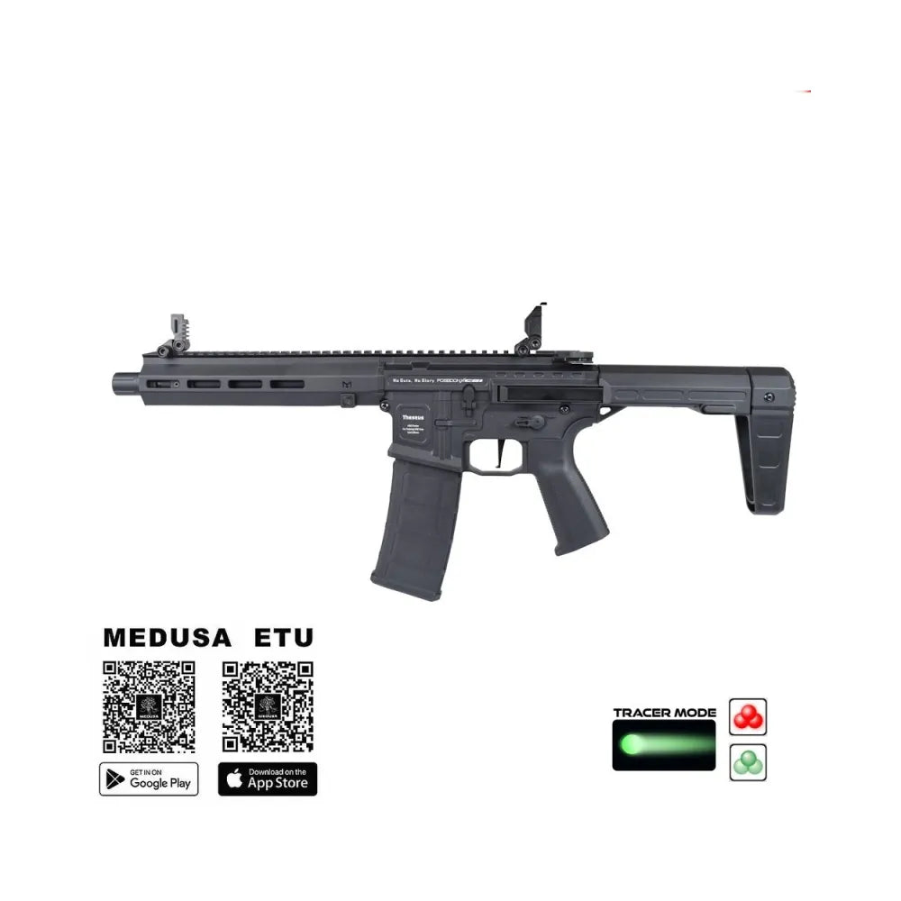 Poseidon - Theus M4 PDW Elektrisk Softgun Rifle - Medusa Mosfet og Innebygd Tracer