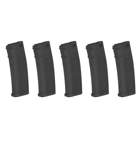 Cargador S de 5 piezas para M4/M16 Airsoft - 380 disparos Hi-Cap Black