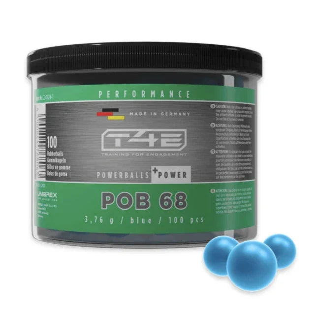 Balas de goma T4E Performance POB - 0.68CAL - 100uds