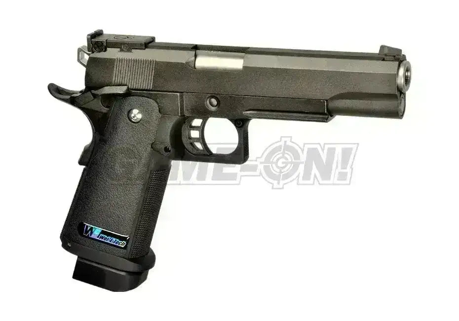 WE - Hi-Capa 5.1 Softgunpistol med Blowback - Full Metall Svart - Game-On.no