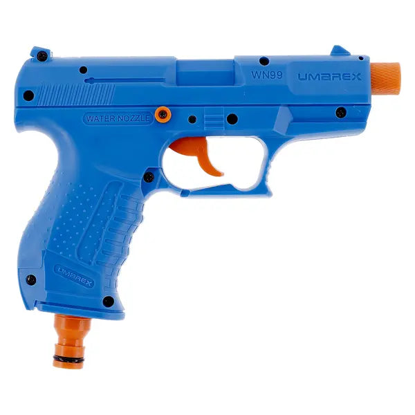 Walther WN99 vannpistol til hageslange, blå, høyre side