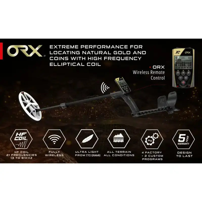 XP - ORX 22HF Metalldetektor - Lett, Trådløs og Presis - Game-On.no