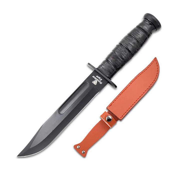 SE - Cuchillo estilo USMC con funda de cuero