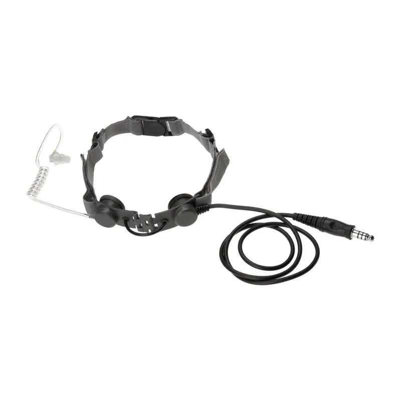 Z-Tactical Throat Mic - Strupemikrofon - 7.5mm Plugg - Oliven - Game-On.no