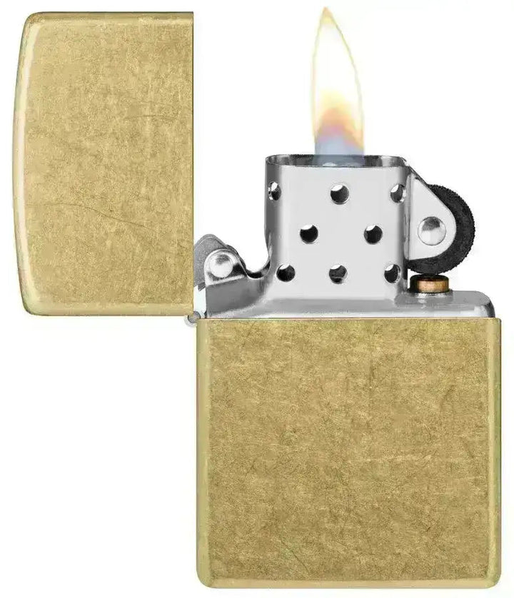 Zippo Lighter - Klassisk Street Brass - Messing Lighter - Game-On.no