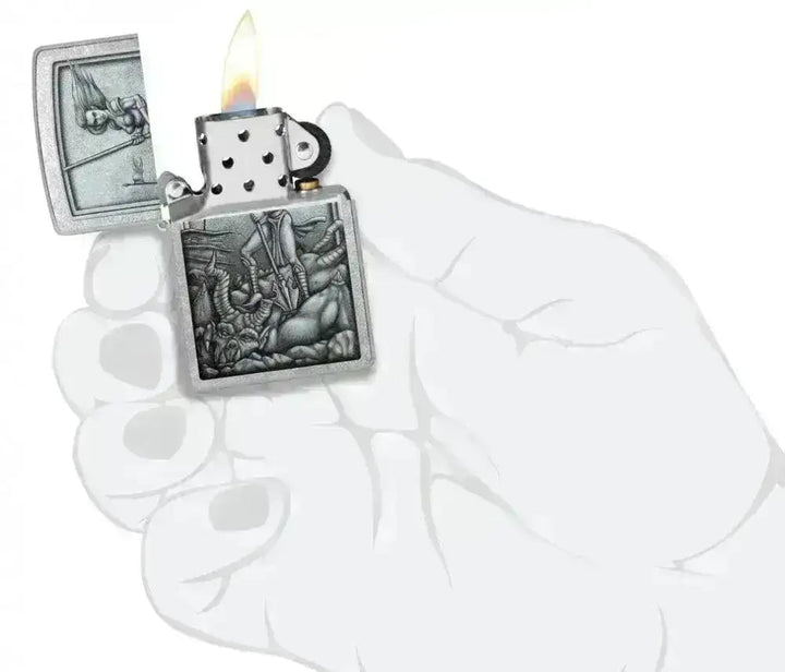 Zippo Lighter - Middelalder Kriger - Game-On.no