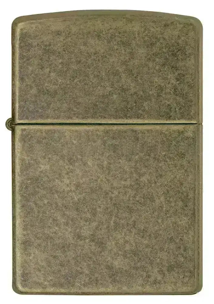 Zippo Lighter - Plain Antique Brass - Game-On.no