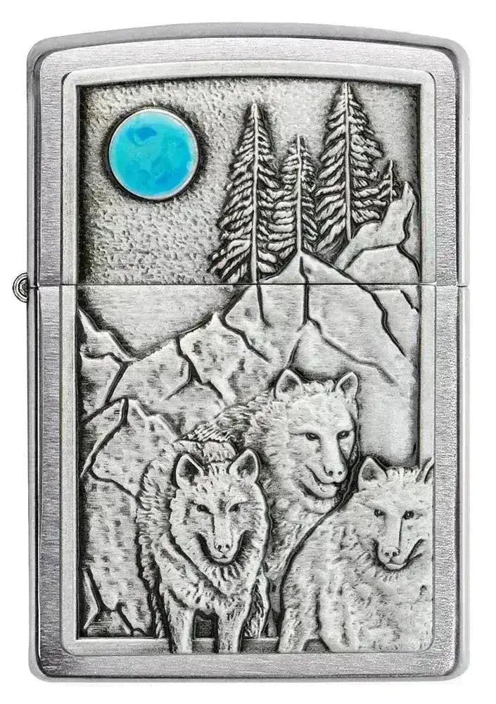 Zippo Lighter - Ulveflokk i Månelys - Game-On.no
