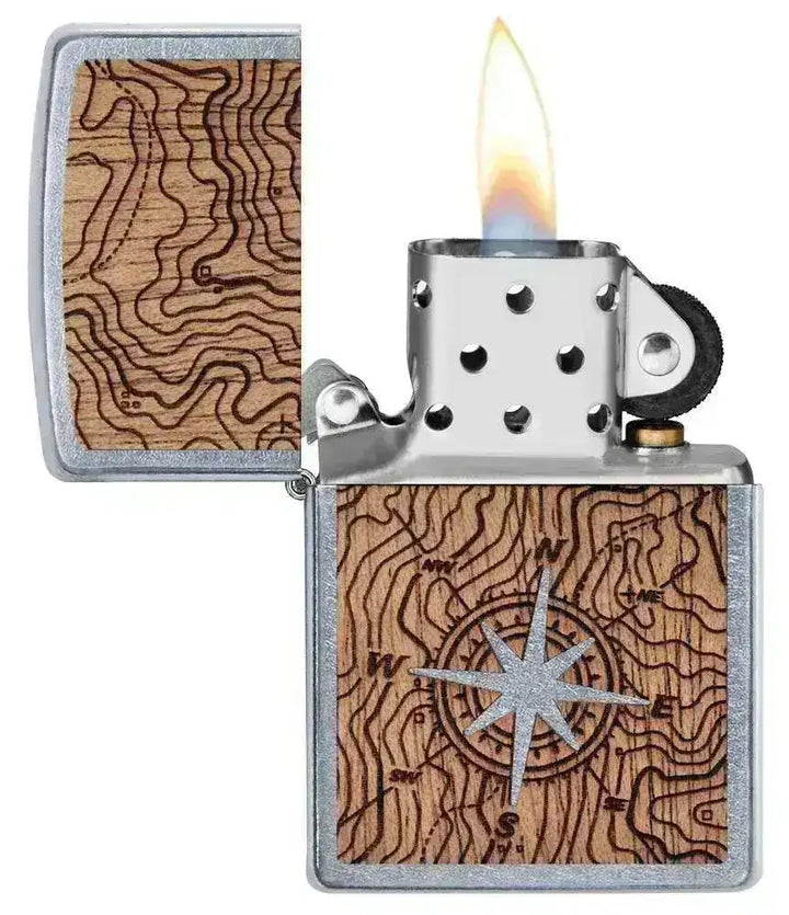 Zippo Lighter - WOODCHUCK USA Compass - Game-On.no